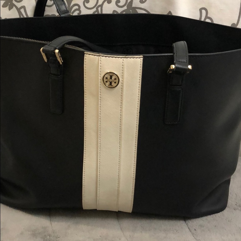 Tory Burch Black and White Tote